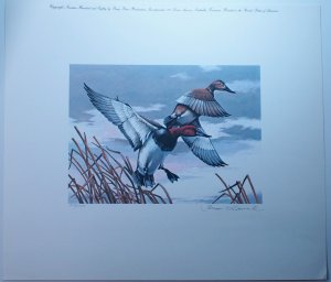 Tennessee Waterfowl Hunting Stamp Signed Artwork 1980 Ducks Birds Limited USA