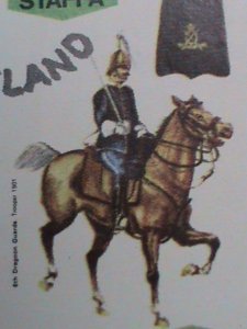 ​SCOTLAND-STAFFA STAMP-1974-MILITARY UNIFORMS SOLDIERS ON HORSE CTO-SHEET VF