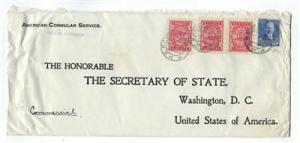 1936 Latvia To USA State Dept From FD Roosevelt Personal Collection! (BN67)