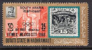 Aden Qu'aiti MI 222 Stamp on Stamp MNH VF