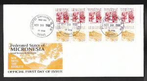 Micronesia 36b Landscapes Booklet Pane 1988 U/A FDC A583