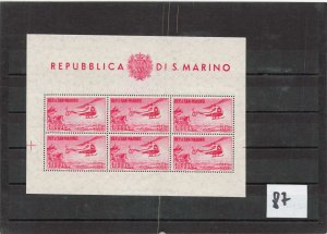 SAN MARINO   C117  SHEET OF 6  MNH