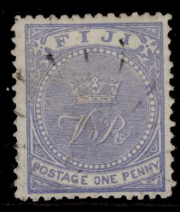 FIJI QV SG35a, 1d ultramarine, FINE USED. Cat £21.