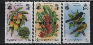 MONTSERRAT, SPECIMEN, 551-553 , MNH  SET