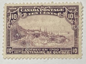 CANADA 1908 #101 Quebec Tercentenary Issue - MNG