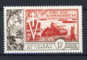 Comoro Islands 1954 Airmail, Liberation Issue (1v Cpt) MNH CV $50