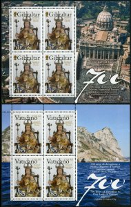 Gibraltar 2009 MNH Religion Stamps Our Lady of Europe JIS Vatican City 2x 4v M/S