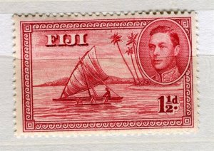 FIJI; 1938 early pictorial GVI issue fine Mint hinged 1.5d. value