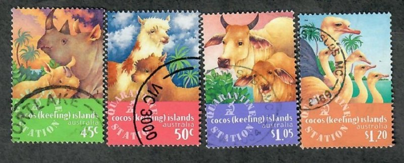 Cocos Island #319 - 322 used singles