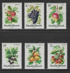 Austria MNH sc# 778-83 Fruit