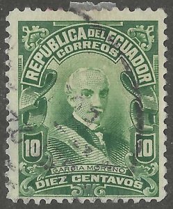 Ecuador, stamp, Scott#212, used, hinged, 10, cents, Moreno