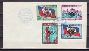 Haiti, Scott cat. 451, C148-C150. Squaw Valley, W. Olympics. First day Cover. ^