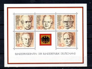 GERMANY - 1982 - M/S - PRESIDENTS OF THE FEDERAL REPUBLIC -