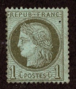 KAPPYSSTAMPS G641 FRANCE SCOTT 50 1c HINGED CV $25