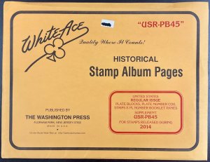 White Ace Historical Stamp Album US Pages Regular Supplement USR-PB45 2014 NEW