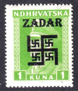 CROATIA 64 ZADAR OVERPRINT OG NH U/M F/VF BEAUTIFUL GUM