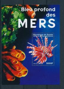 [26498] Guinea 2001 Marine Life Fish Coral MNH  Souvenir Sheet