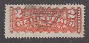 Canada B.O.B. F1d Used Registration Stamp