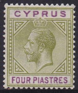 CYPRUS 1921 KGV 4PI WMK MULTI SCRIPT CA