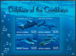 Antigua & Barbuda 2013 MNH Dolphins of Caribbean Stamps Bottlenose Dolphin 4v MS