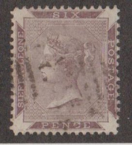 Sierra Leone Scott #1a Dull Viloet Stamp - Used Single