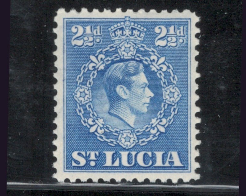 St. Lucia 1943 King George VI 2 1/2p Scott # 115 MH