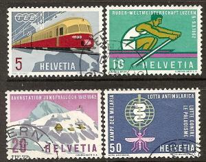 Switzerland  412-15 Used 1962 Commemoratives