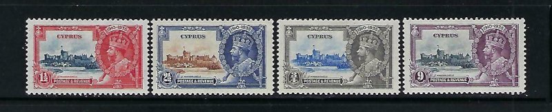 CYPRUS SCOTT #136-39  1935  GEORGE V SILVER JUBILEE - MINT  HINGED