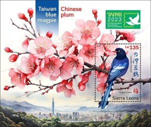 Sierra Leone - 2023 Taipei Stamp Expo, Bird & Fruit - Souvenir Sheet -