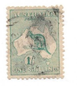 1915 Australia Sc42 1sh Kangaroo used