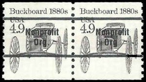 PCBstamps   US #2124a (=) Coil Pair .098c(2x.049c)Buckboard, MNH, (1)