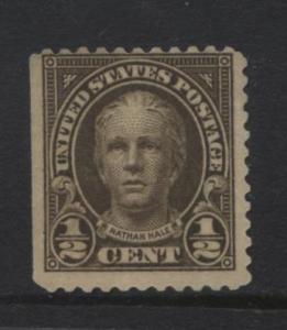 USA - Scott 551 - Nathan Hale - Mint No Gum - Ol. Brown - 1/2c Stamp - Lot 1