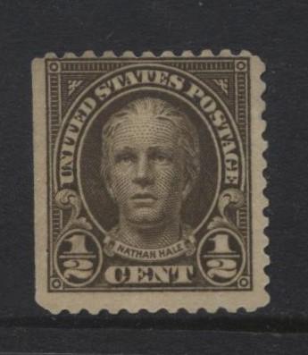 USA - Scott 551 - Nathan Hale - Mint No Gum - Ol. Brown - 1/2c Stamp - Lot 1