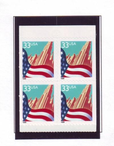 USA  Sc 3278a 1999 33c Flag City stamp bklt of 4