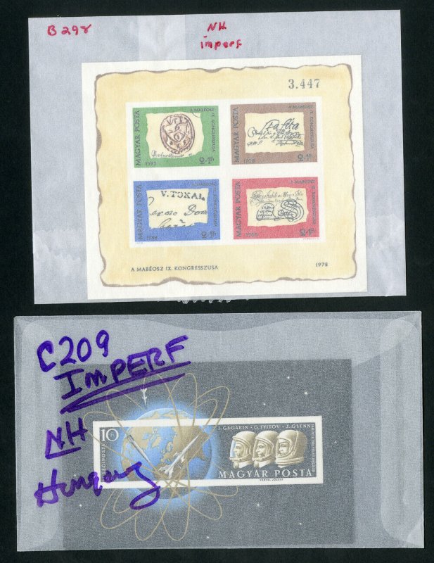 Hungary Imperforate Stamp Collection