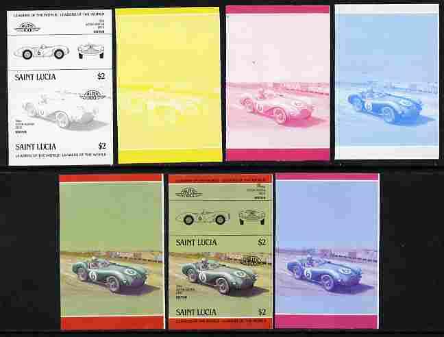 St Lucia 1984 Cars #2 (Leaders of the World) $2 Aston Mar...