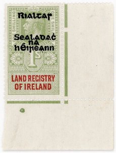 (I.B) George V Revenue : Land Registry of Ireland 1/- (Provisional Govt OP)