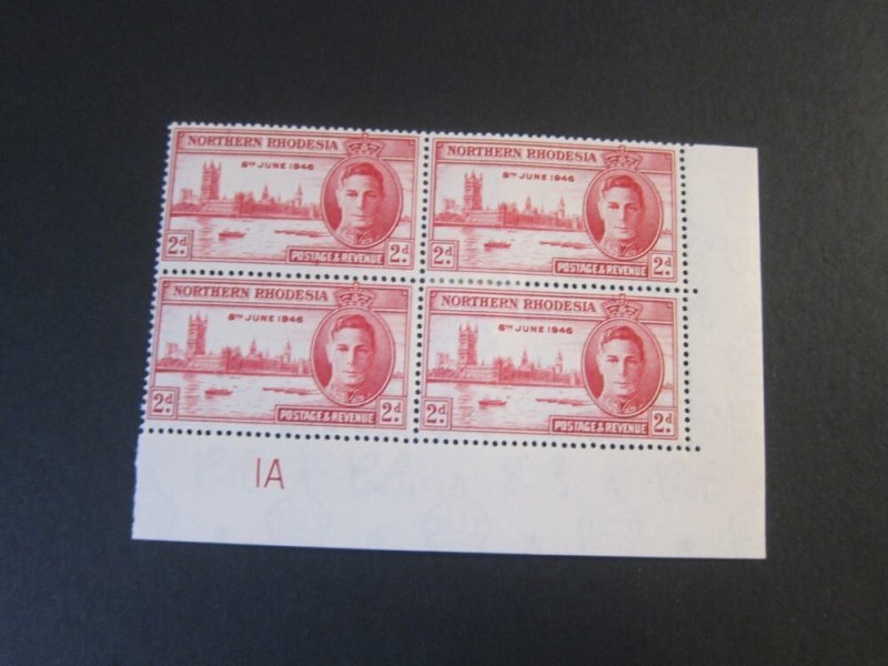 Northern Rhodesia 1946 Sc 47 Imprint BLK(4) MNH/MH