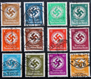 Germany #O80-O91 Used Complete Set of 12