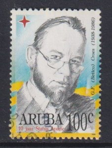 Aruba  #133 used 1996 statesmen and politicans 100c Croes