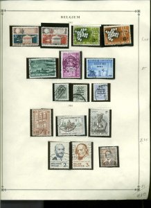 Collection, BELGIUM Part B Scott Album PageS, 1961/1975, Cat $68, Mint & Used