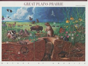 U.S.  Scott# 3506 2001 Great Plains Prairie Nature of America Issue #3 MNH S/S