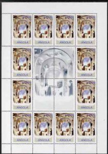 ANGOLA - 2000 - Pope John Paul II - Perf 12v Sheet - M N H - Private Issue