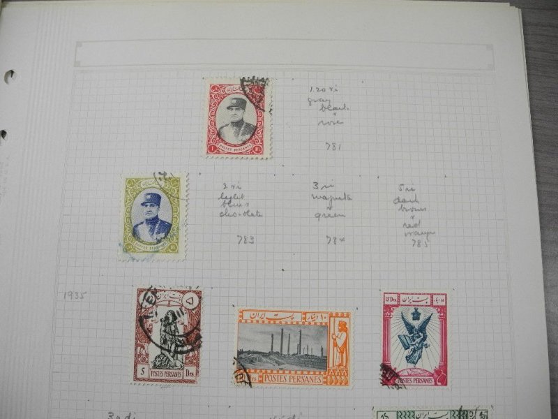 PERSIA, Excellent Stamp Collection hinged on pages