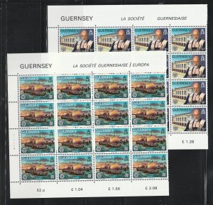 Guernsey 240-245 Blocks Of 16 Set MNH Various, 3 Scans (B)