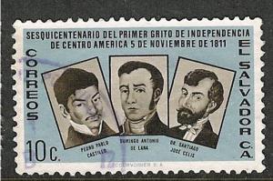 El Salvador Scott 723 Used. Famous Personages