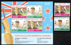 New Zealand Sc# B141-B142a MNH 1992 Athletes