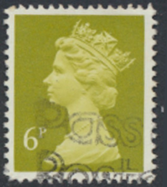 GB  Machin 6p  SG X936  Sc# MH59 Used phosphor paper  see details  / scans