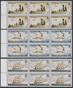 PITCAIRN 1981 Migration to Norfolk set blocks of 6 MNH.....................a4697