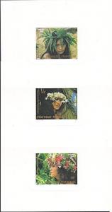 FRENCH POLYNESIA 1983 Floral Crowns set of 3 deluxe proofs..................4060